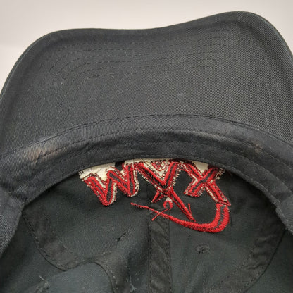 Black Baseball Cap One Size MAX Hair Don't Care Embroidered Logo Slideback Hat