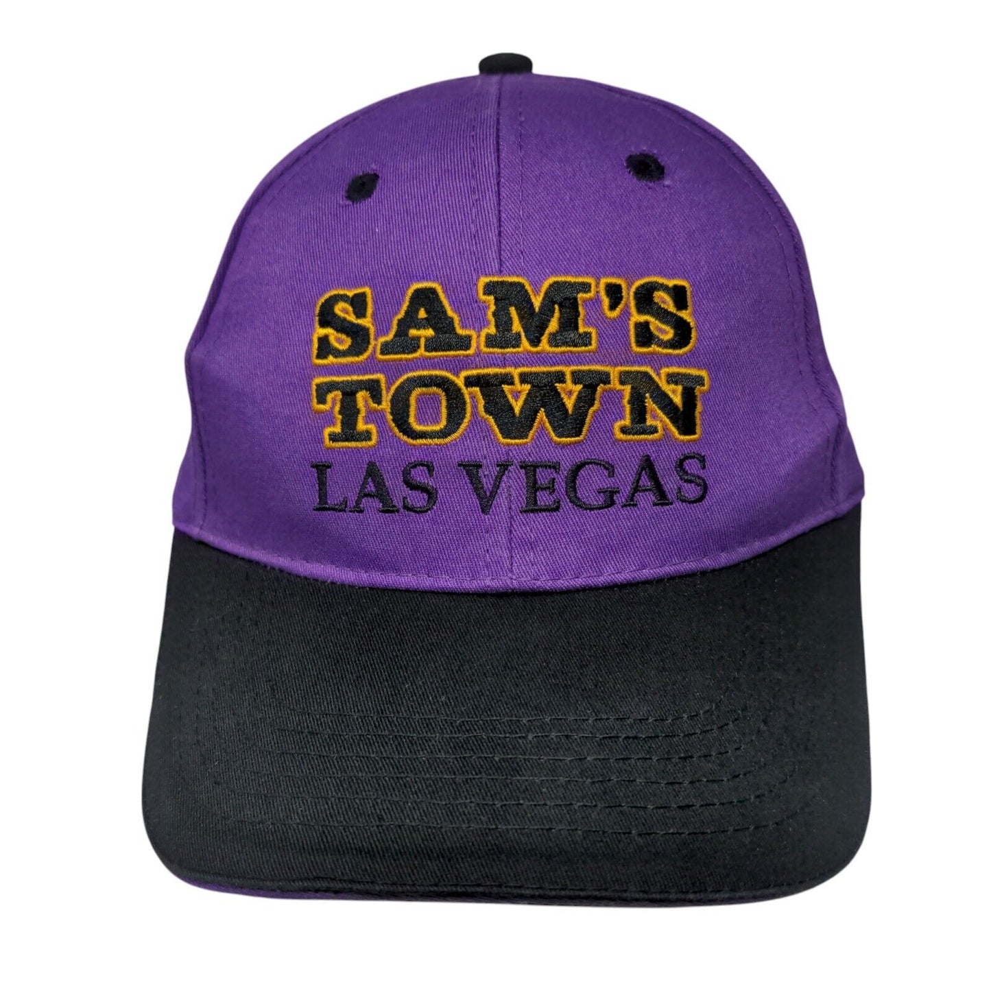 Sam's Town Las Vegas Strapback Hat Purple OSFA Embroidered Colorblock
