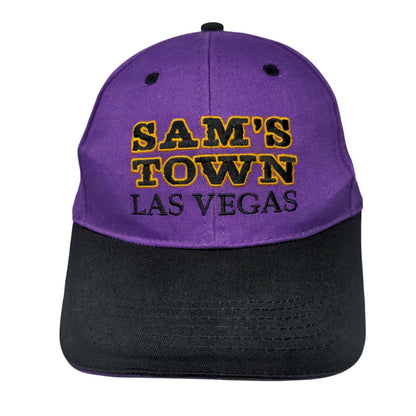 Sam's Town Las Vegas Strapback Hat Purple OSFA Embroidered Colorblock