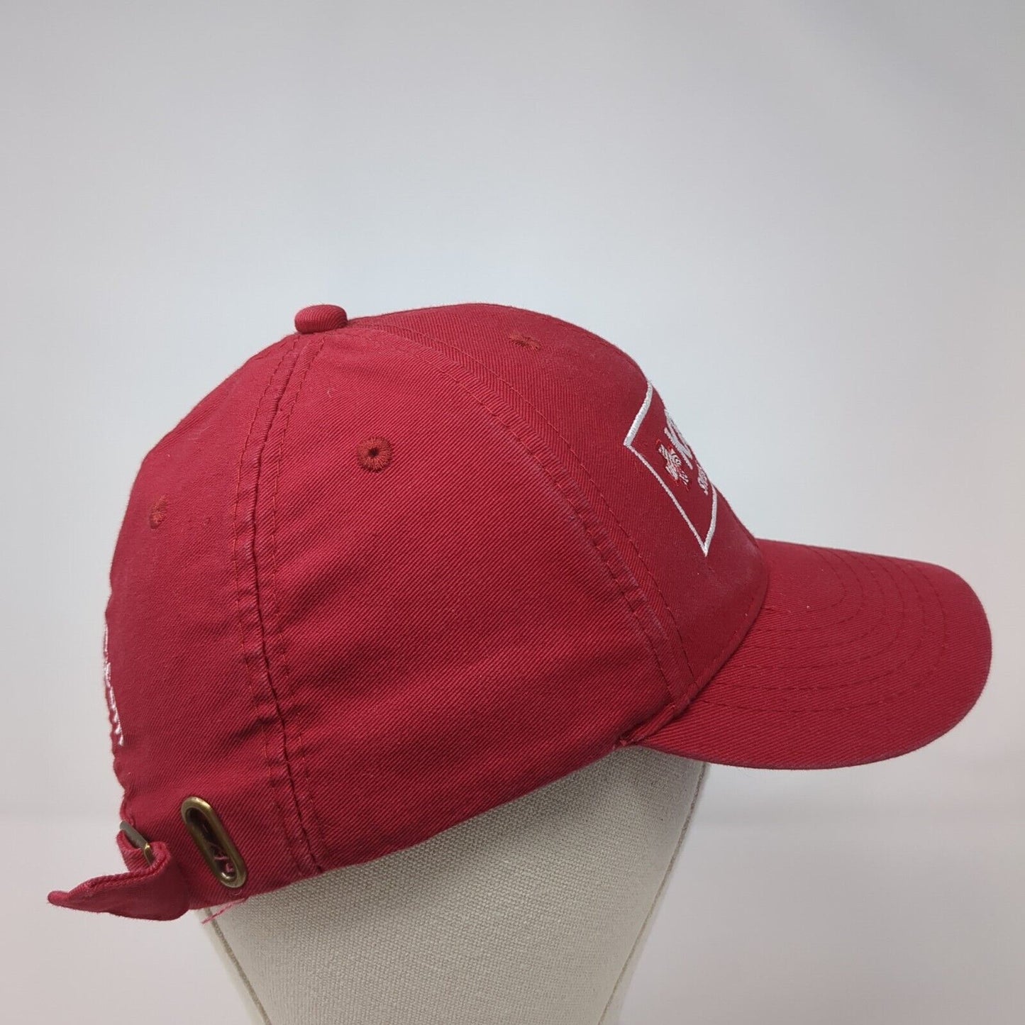 Swiss Krono Group Slideback Hat Red One Size Adjustable Embroidered