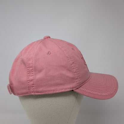 Unbranded Women's Strapback Hat Pink One Size Embroidered Logo 6 Panel