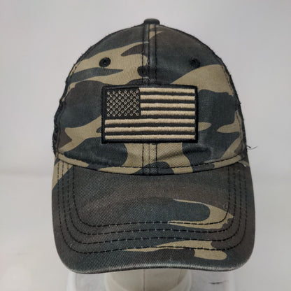 American Flag Snapback Trucker Hat Camouflage One Size Adjustable Patriotic