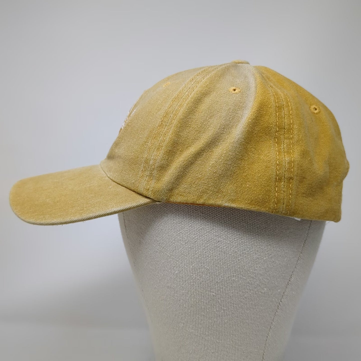 Baseball Cap Yellow One Size Sicilia Trinacria Washed Cotton Strapback Italy Hat