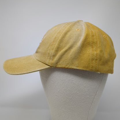 Baseball Cap Yellow One Size Sicilia Trinacria Washed Cotton Strapback Italy Hat