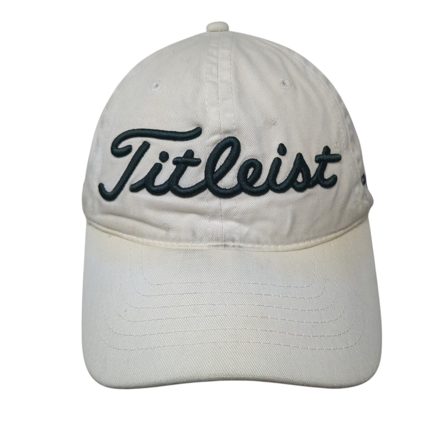 Titleist Slideback Hat White One Size Adjustable Embroidered FJ Pro V1