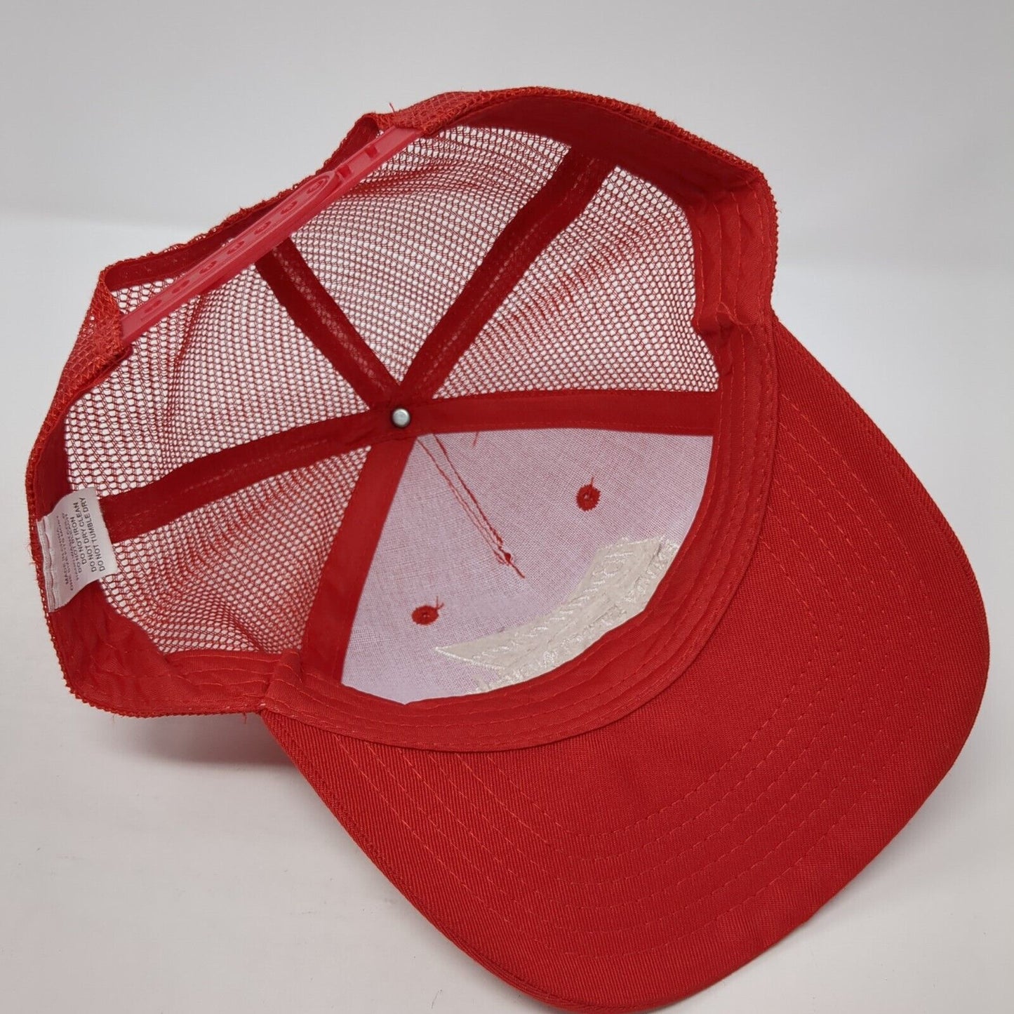 Budweiser Drink Wiser Snapback Trucker Hat Red One Size Mesh Back