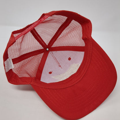 Budweiser Drink Wiser Snapback Trucker Hat Red One Size Mesh Back