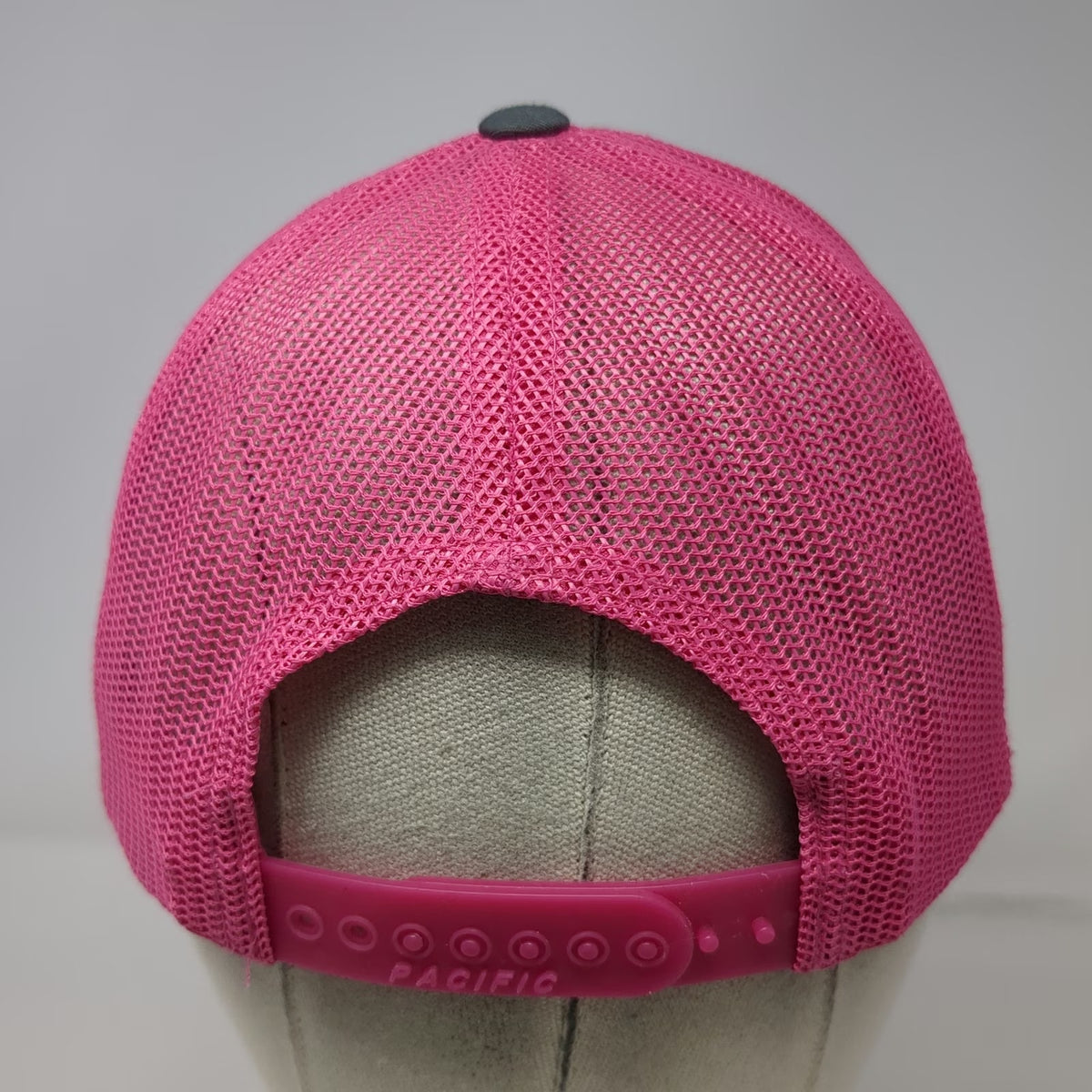 Pacific Headwear Trucker Hat Gray Pink One Size Big Valley Supply Idaho Mesh