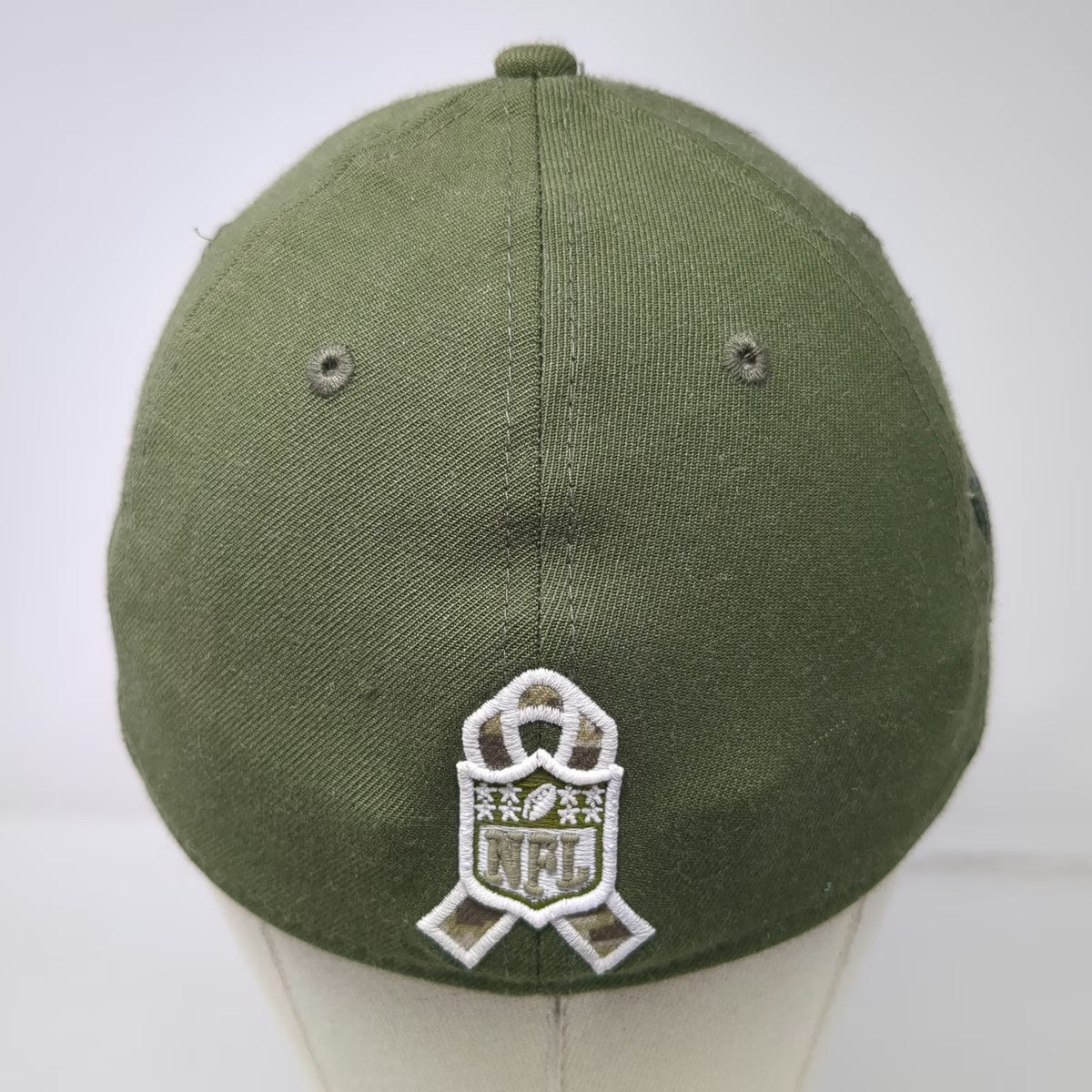 New Era Chicago Bears NFL Green L Hat Salute To Service 39THIRTY US Flag Patch