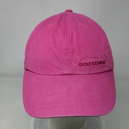 Centennial Golf Course Slideback Hat Pink One Size Solid Embroidered