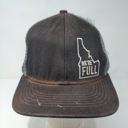 We're Full Snapback Mesh Back Trucker Hat Multi OSFA Embroidered