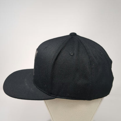 Yupoong Snapback Black Hat One Size Blue Hyena Patch Flexfit 110 Structured Cap