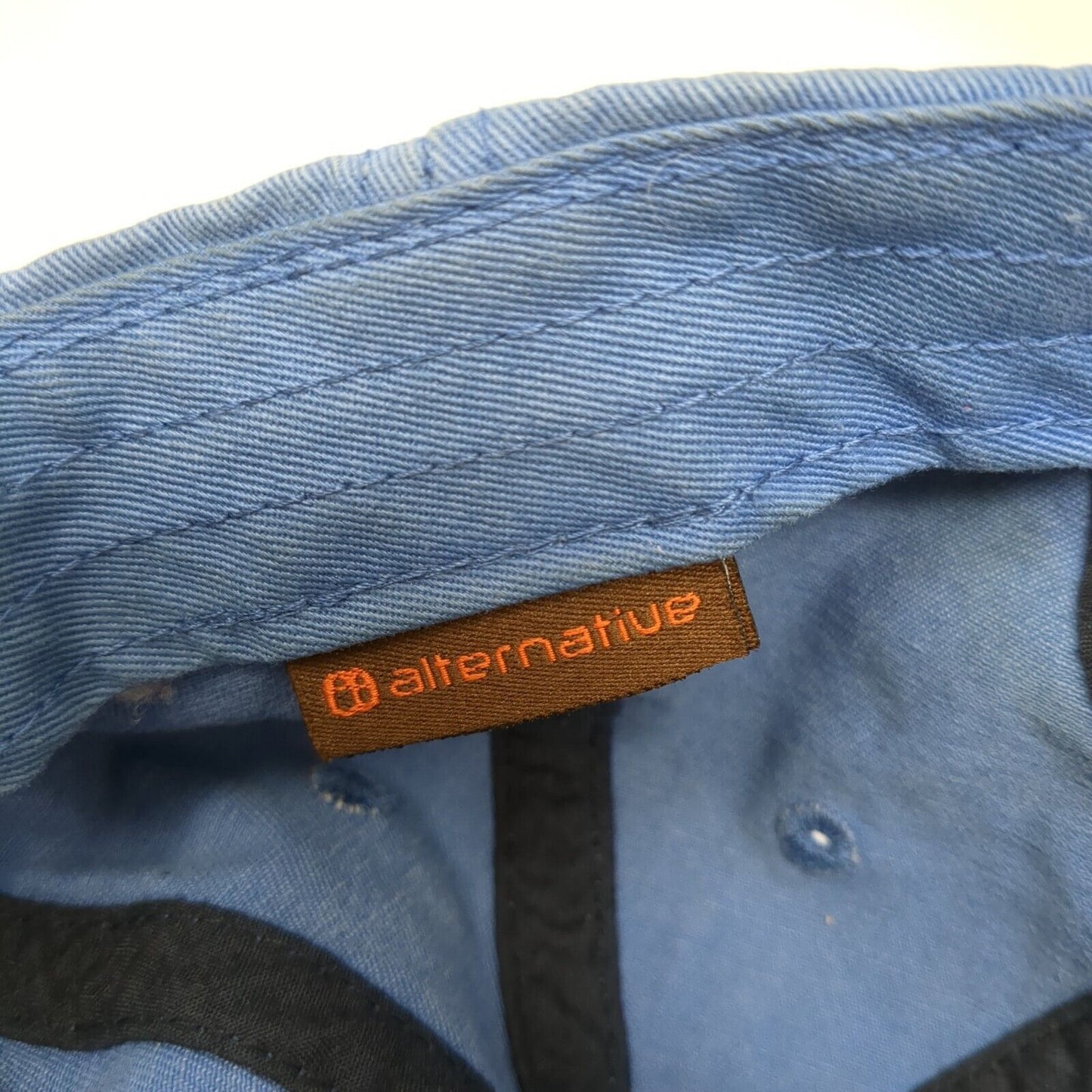Alternative Slideback Hat Blue One Size Embroidered Logo Adjustable