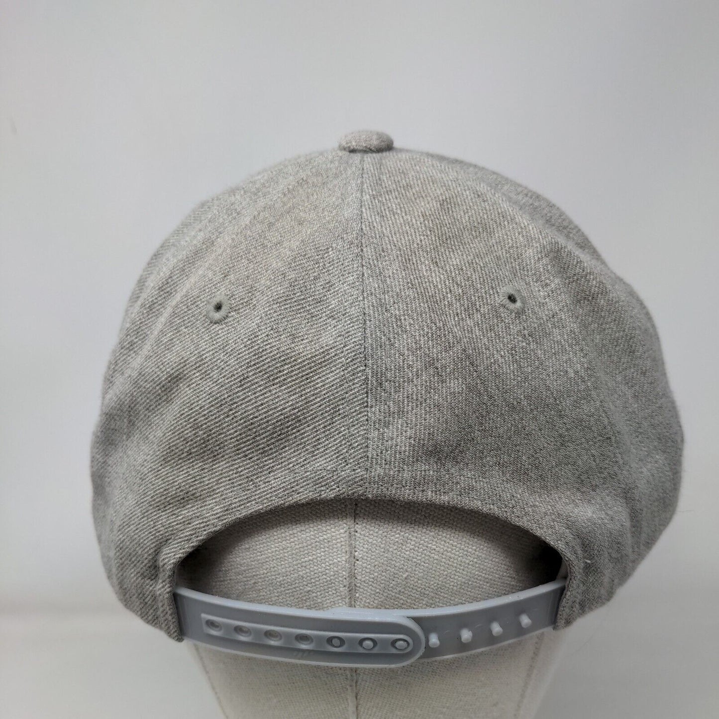 The Classics Yupoong Snapback Hat Gray One Size Solid Embroidered