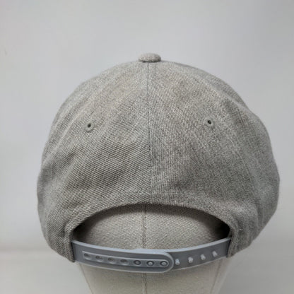 The Classics Yupoong Snapback Hat Gray One Size Solid Embroidered