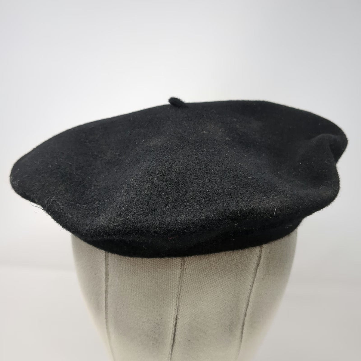 Normandy Army Cap Black One Size 100% Wool Basque Beret Made in France hat