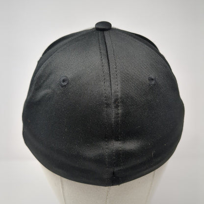 The Rooftop Bar Fitted Hat Black S/M Embroidered Patriotic 6 Panel Sweet Caps