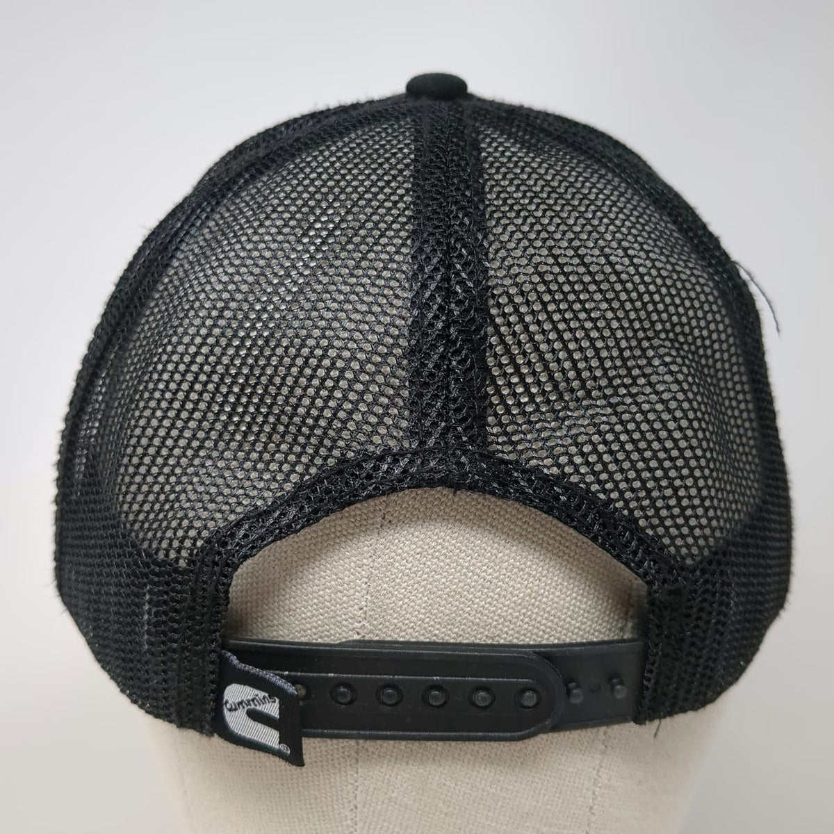 Cummins Trucker Hat Black One Size Turbo Diesel Chrome Logo Snapback Mesh Back