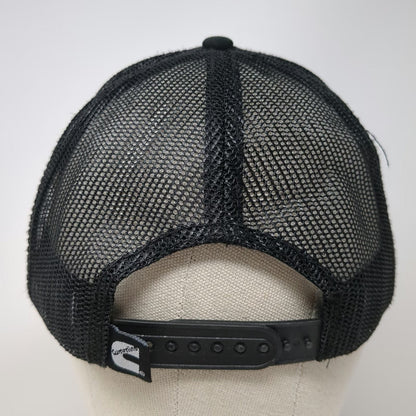 Cummins Trucker Hat Black One Size Turbo Diesel Chrome Logo Snapback Mesh Back