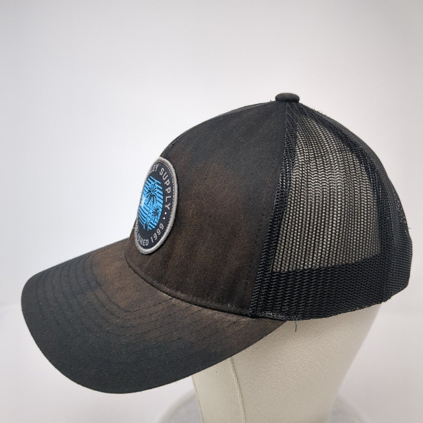 Hurley Supply Snapback Mesh Back Trucker Hat Black One Size Yupoong