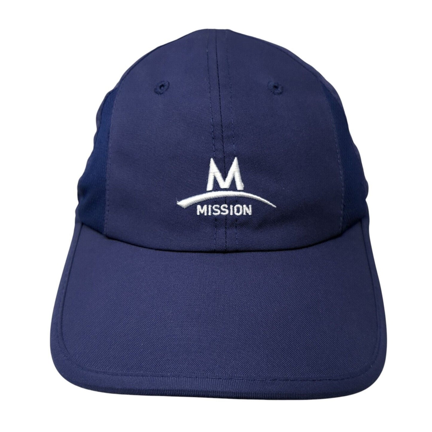 Mission Strapback Hat Blue One Size Adjustable Endura Cool 6 Panel