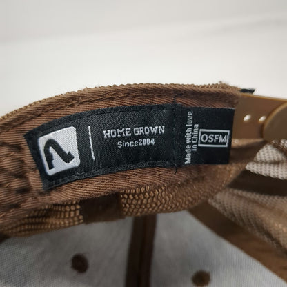 Flylow Trucker Hat Brown One Size Just Here For The Vibe Wave Patch Mesh Back