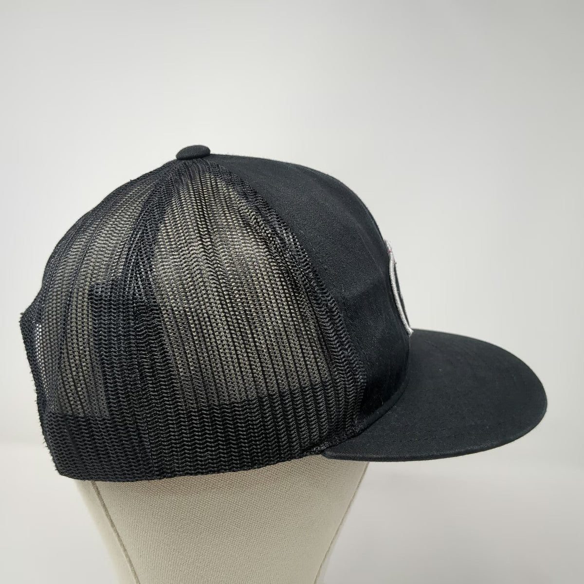 Brixton Trucker Hat Black One Size Snapback Mesh Logo Embroidered Patch MFG Co