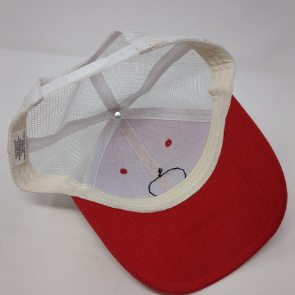 Unbranded Snapback Trucker Hat Red One Size Adjustable 6 Panel Mesh Back