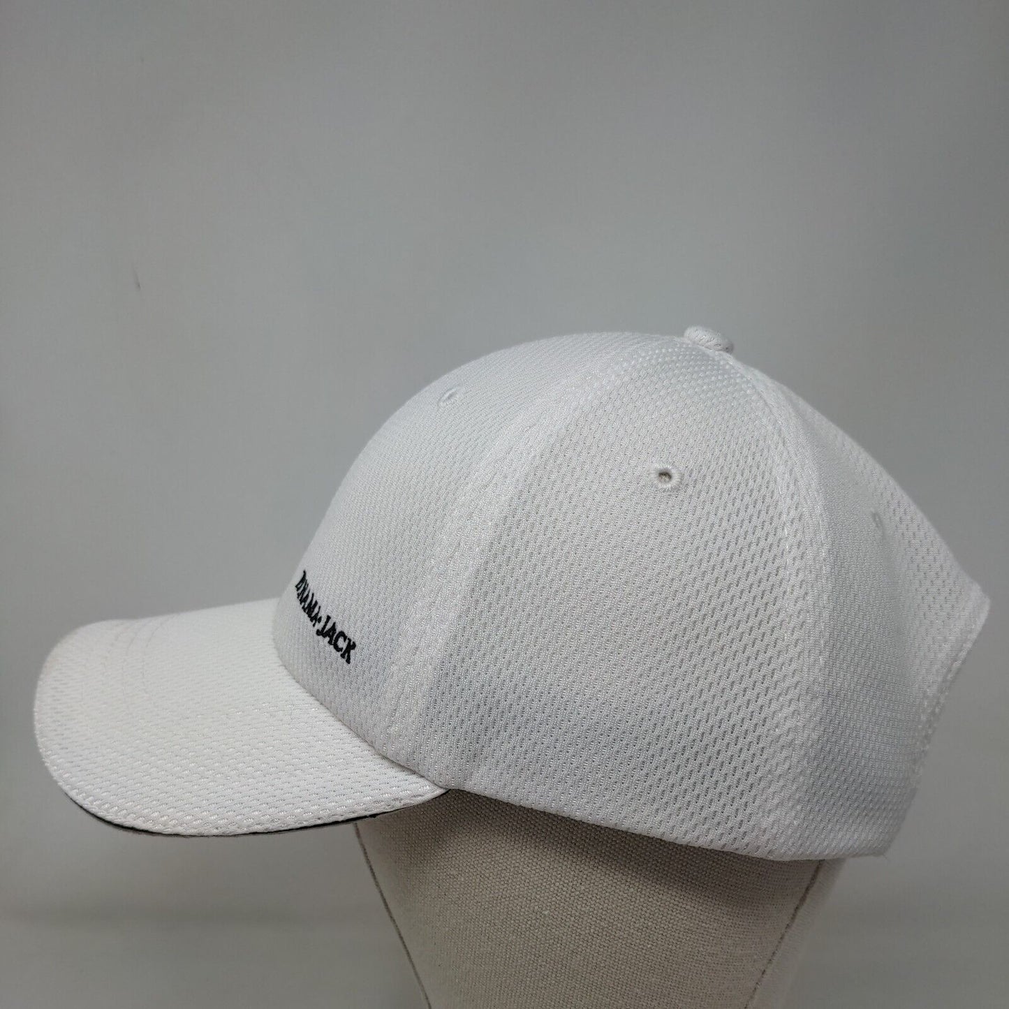Panama Jack Strapback Hat White OSFM Adjustable Embroidered Breathable Mesh