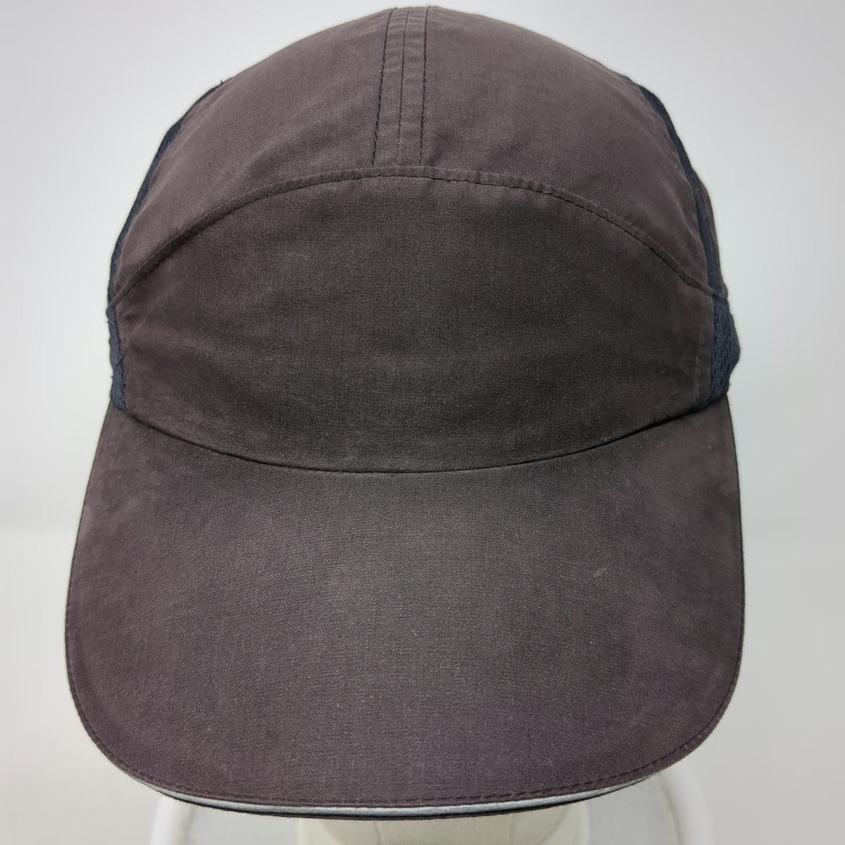 Eddie Bauer Sport 5 Panel Brown One Size Hat Mesh Zip Pocket Reflective Brim