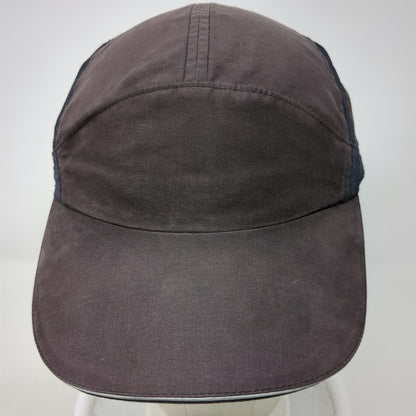 Eddie Bauer Sport 5 Panel Brown One Size Hat Mesh Zip Pocket Reflective Brim