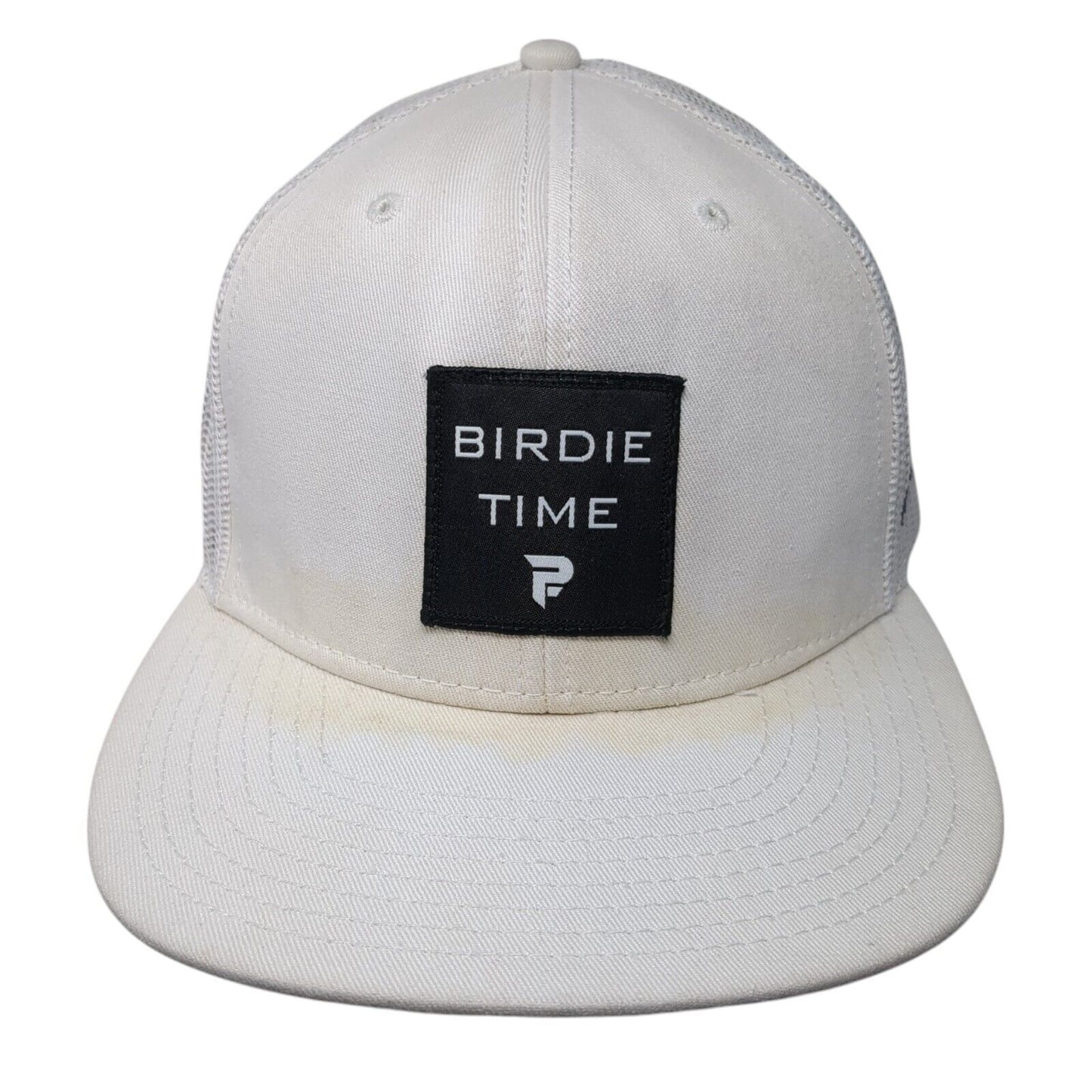 Birdie Time Parform Snapback Trucker Hat White OS Adjustable Mesh Back Otto