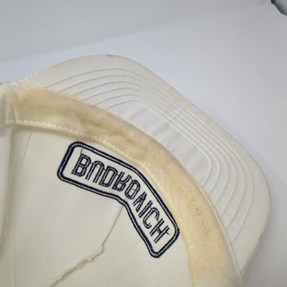 Budrovich Snapback Hat White OS Adjustable Lightweight Embroidered 6 Panel