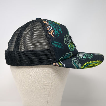 Dakine Trucker Hat Black Green Orange Yellow One Size Mesh Tropical Print Logo