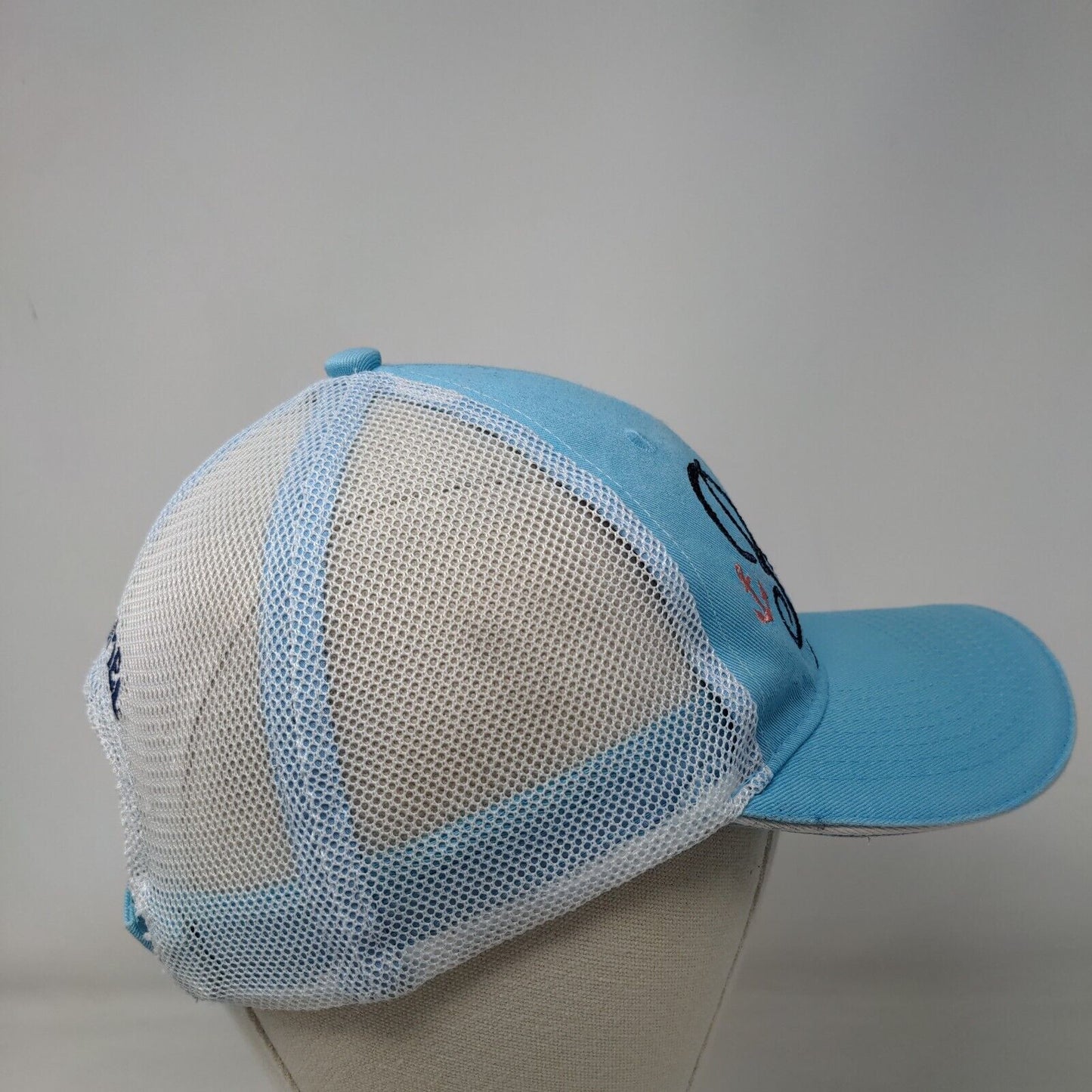 Ron Jon Surf Shop Cozumel Strapback Trucker Hat Blue OSFM Adjustable Mesh Back
