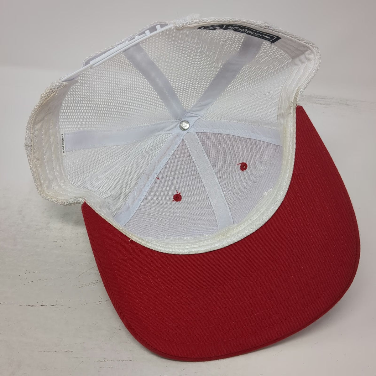 Richardson 112 Trucker Hat Red One Size Mesh Back Snapback Saint Alphonsus Logo