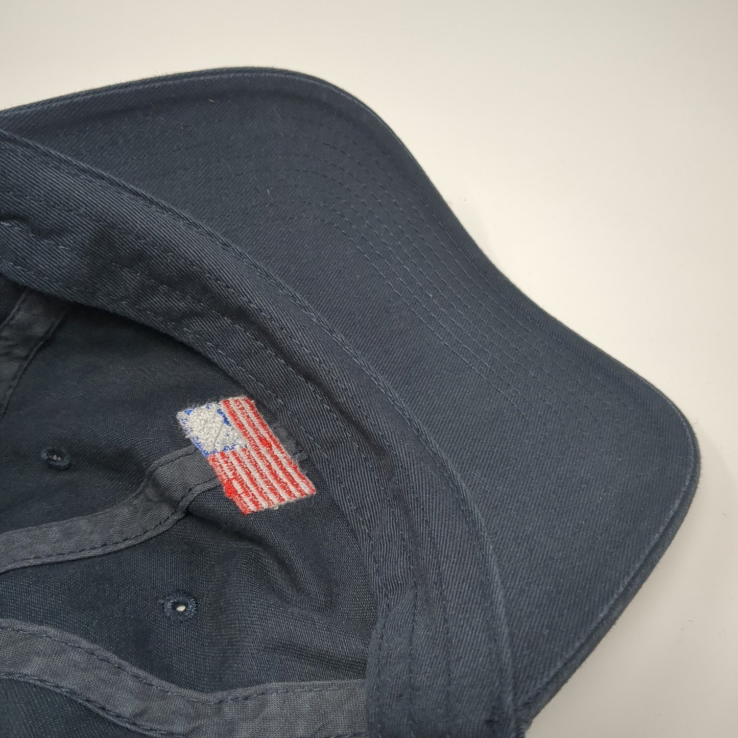 USA Flag Slideback Hat Blue One Size Embroidered Solid American Needle