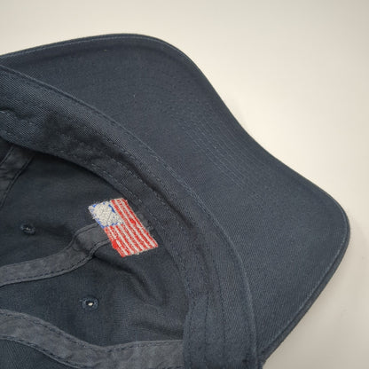 USA Flag Slideback Hat Blue One Size Embroidered Solid American Needle