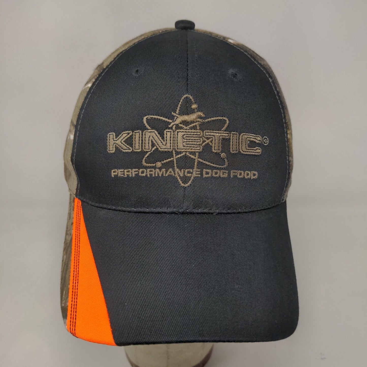 K Products Men's Strapback Hat Multicolor Camo OSFA Embroidered Kinetic Dog Food