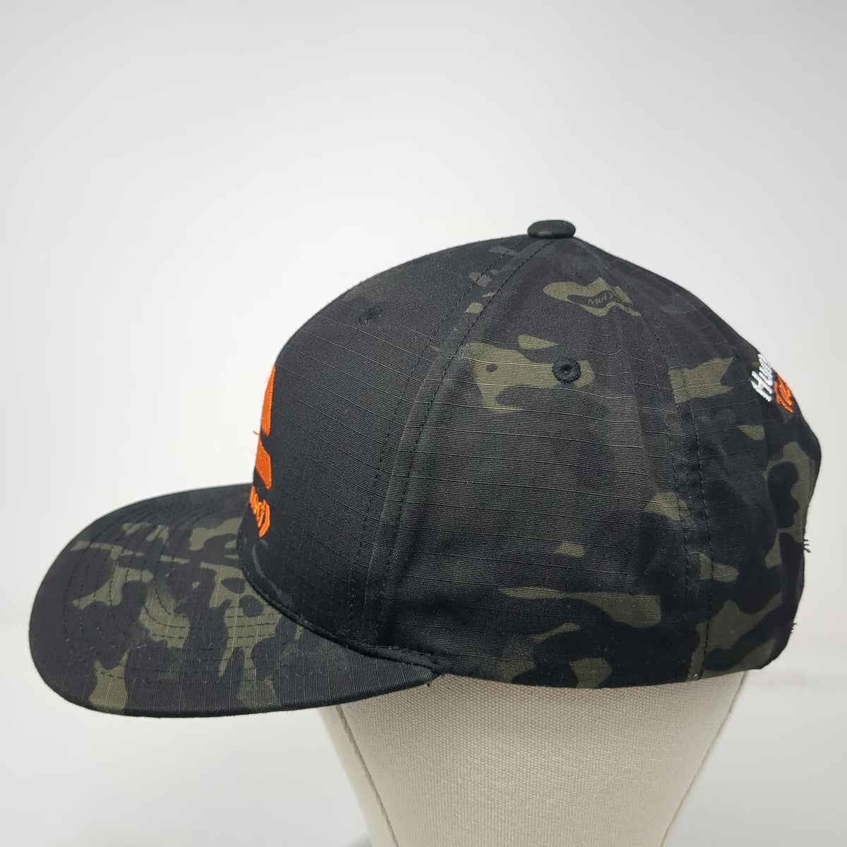 Pacific Headwear Snapback Black Camo One Size Cordura Alasconnect Tech Logo Hat