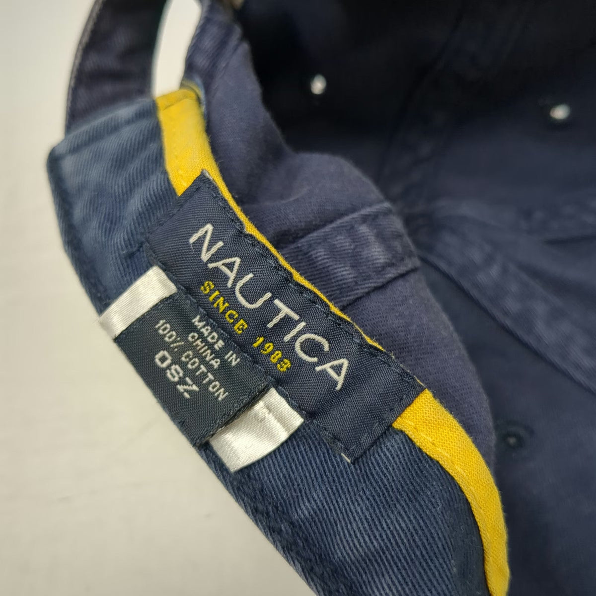 Nautica Baseball Cap Blue One Size Embroidered Sail Logo Slideback Cotton Hat