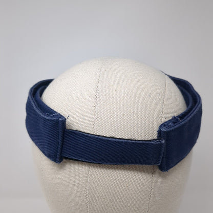 Adidas Strapback Sun Visor Hat Blue One Size Adjustable 3 Stripes