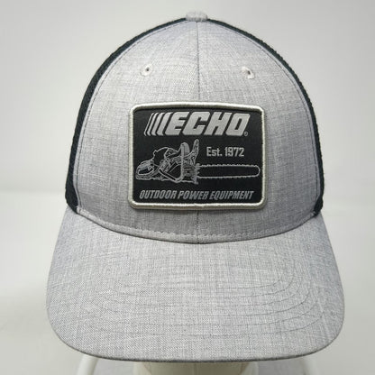 ECHO Trucker Hat Gray OSFM Mesh Back Chainsaw Outdoor Power Equipment Snapback