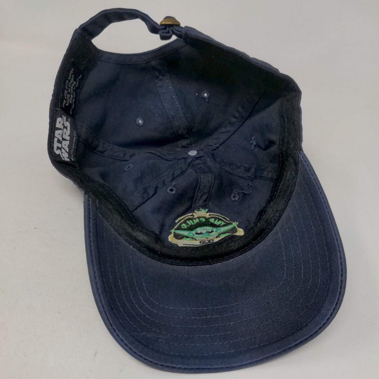The Child Mandalorian Slideback Hat Blue OSFM Adjustable Embroidered Star Wars