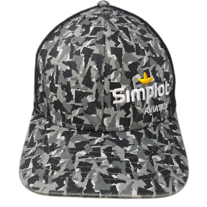 Promoshop Simplot Aviation Trucker Hat Gray One Size Camo Mesh Snapback