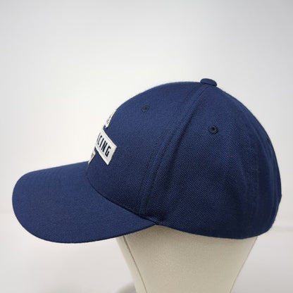Fly Racing Snapback Hat Blue White One Size Racing Patch Structured 6 Panel Cap