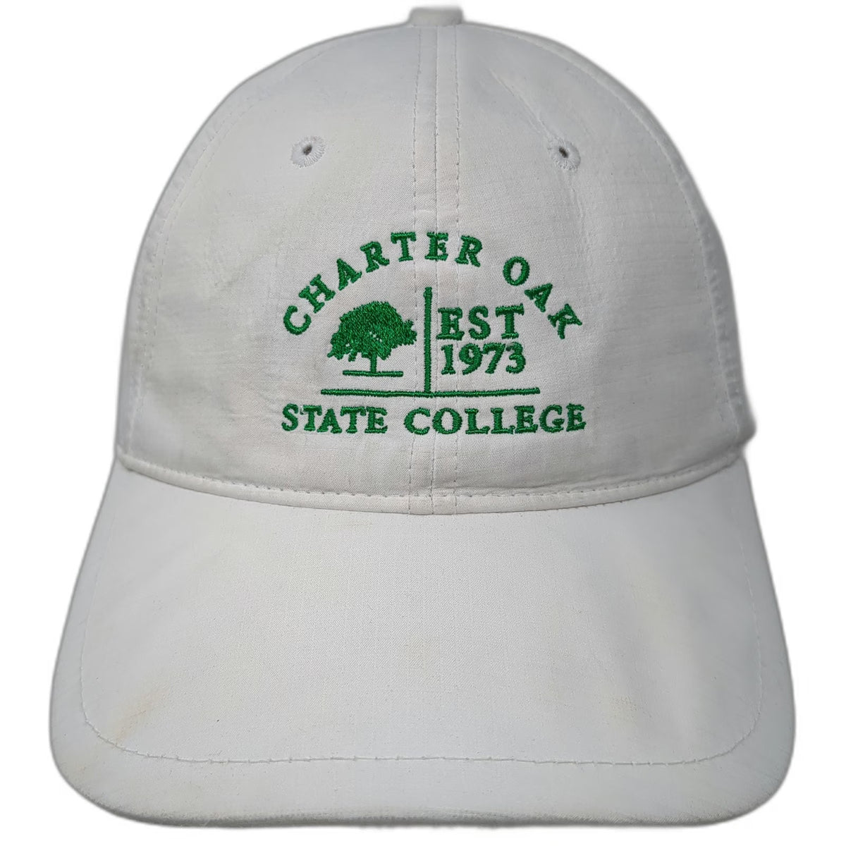 Cap America Baseball Cap White One Size Charter Oak State College Polyester Hat
