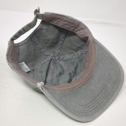 Headlines Baseball Cap Gray One Size Cherry Embroidery Adjustable Washed Cotton