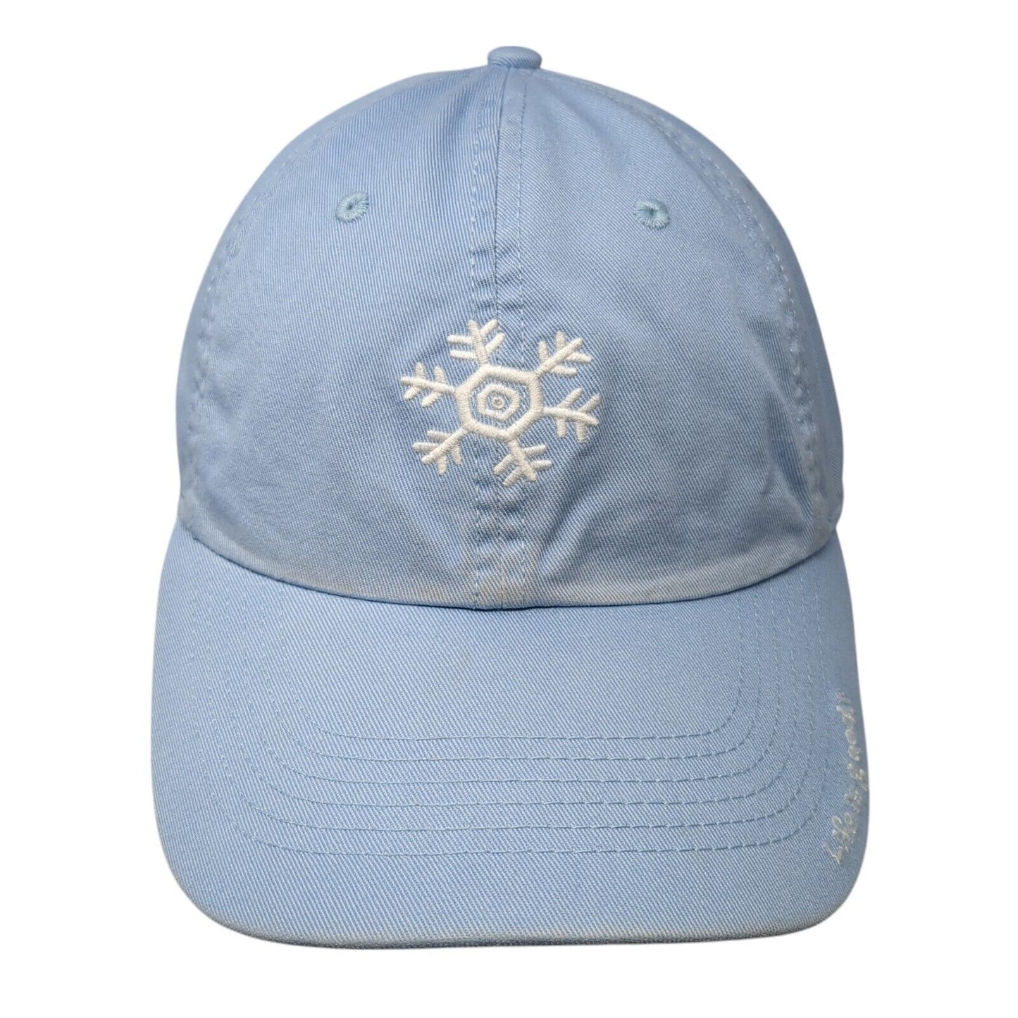 Snowflake Life Is Good Slideback Hat Blue One Size Adjustable 6 Panel