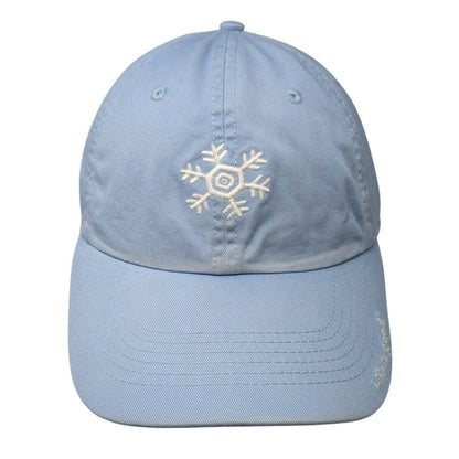 Snowflake Life Is Good Slideback Hat Blue One Size Adjustable 6 Panel